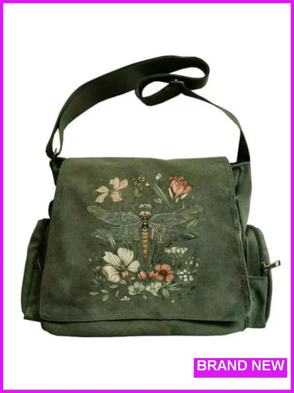 Canvas Messenger Bag Crossbody with Pockets for Women Men